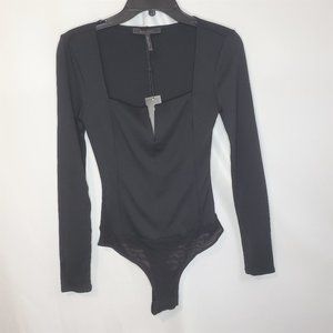 BCBGMAXAZRIA WOMENS SQUARE NECK BODYSUIT